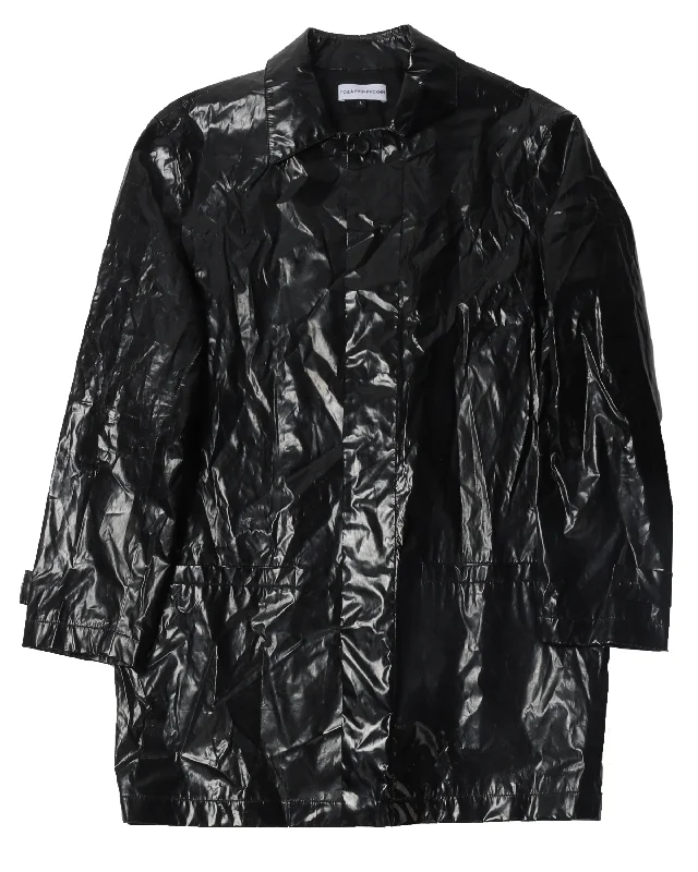 Layered Outfits Shiny Coat