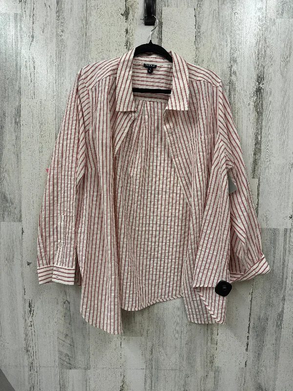 Comfy Tops Striped Pattern Top Long Sleeve Torrid, Size 2x