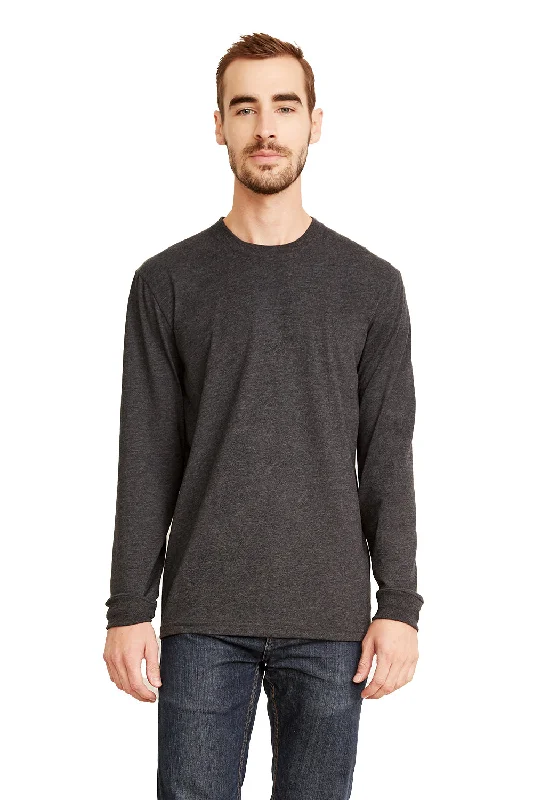 Active Styles Next Level Mens Sueded Jersey Long Sleeve Crewneck T-Shirt - Heather Metal Grey Active Styles Next Level Mens Sueded Jersey Long Sleeve Crewneck T-Shirt - Heather Metal Grey