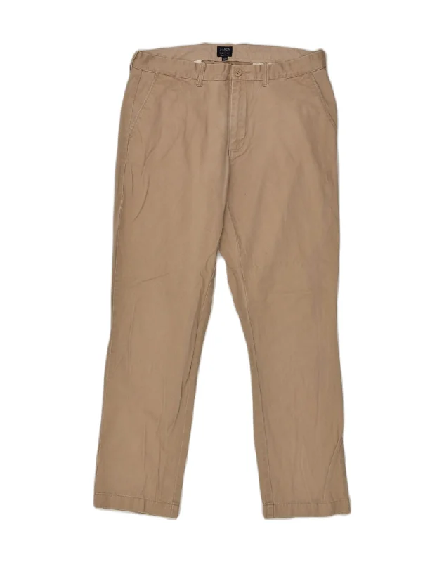 Cool Pieces J. CREW Mens The Sutton Slim Chino Trousers W34 L32 Beige Cotton