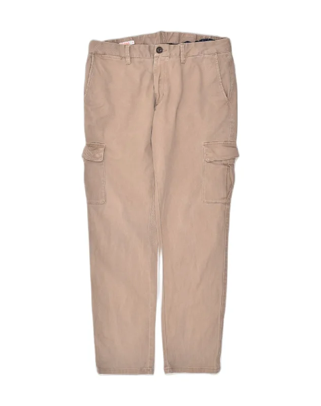 Relaxed Styles SUN68 Mens Slim Cargo Trousers W36 L32  Brown Cotton
