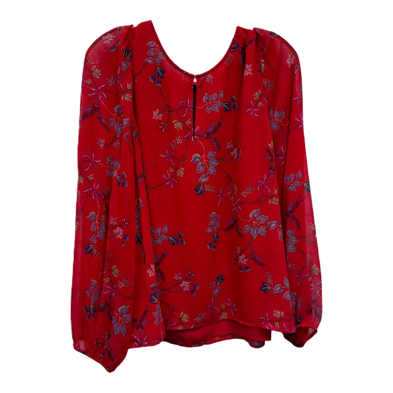 Outdoor Gear Red Top Long Sleeve By Banana Republic, Size: 1x