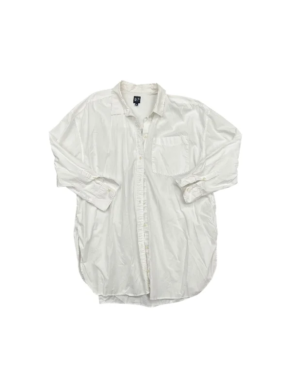 Elegant Outfits Tunic Long Sleeve By Gap In White, Size: Xxl