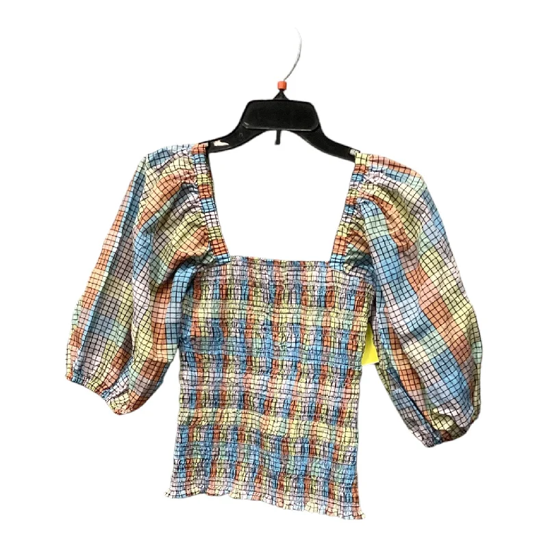 Urban Jackets Top 3/4 Sleeve By Ganni In Multi-colored, Size: S