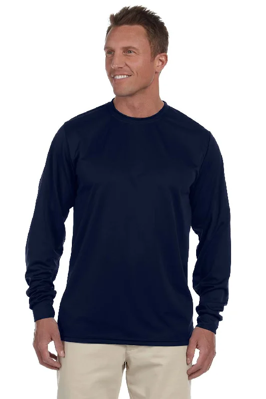 Relaxed Fit Clothing Augusta Sportswear Mens Moisture Wicking Long Sleeve Crewneck T-Shirt - Navy Blue Relaxed Fit Clothing Augusta Sportswear Mens Moisture Wicking Long Sleeve Crewneck T-Shirt - Navy Blue