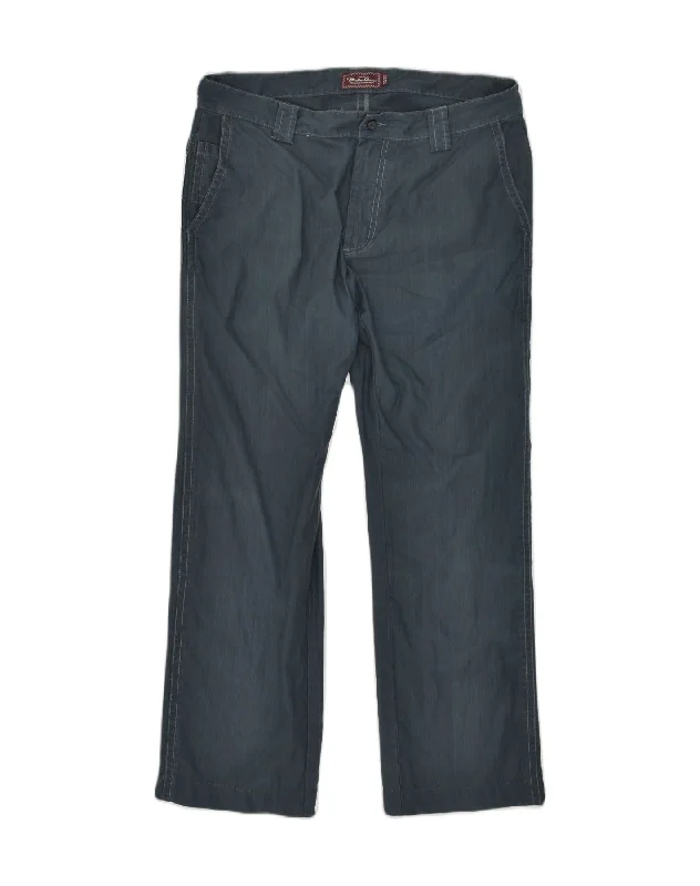 Relaxed Fit MARLBORO CLASSICS Mens Straight Casual Trousers EU 54 2XL W36 L30 Grey