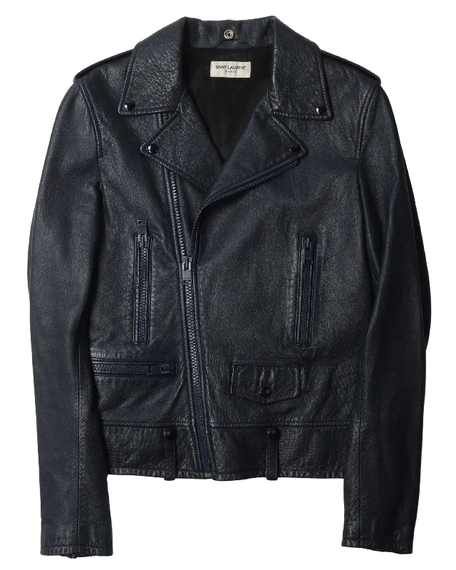 Stylish Suits Lamb Leather Biker Jacket