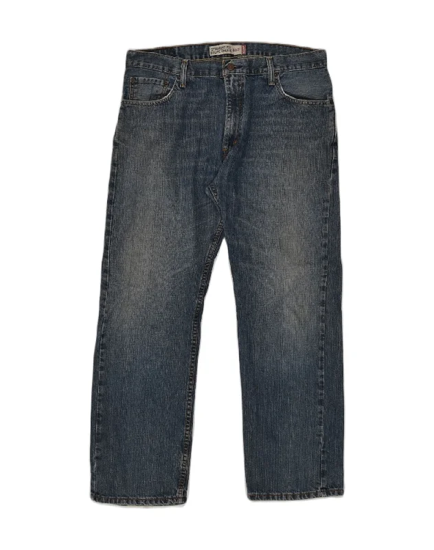 Premium Clothing LEVI'S Mens 505 Straight Jeans W36 L30 Blue Cotton