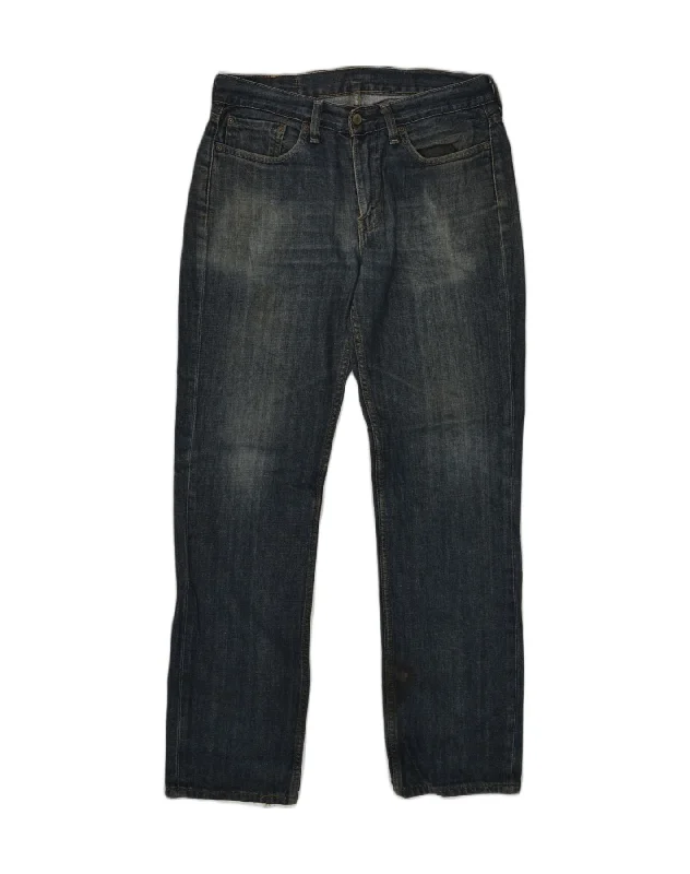 Premium Clothing LEVI'S Mens 514 Slim Jeans W31 L32  Navy Blue Cotton
