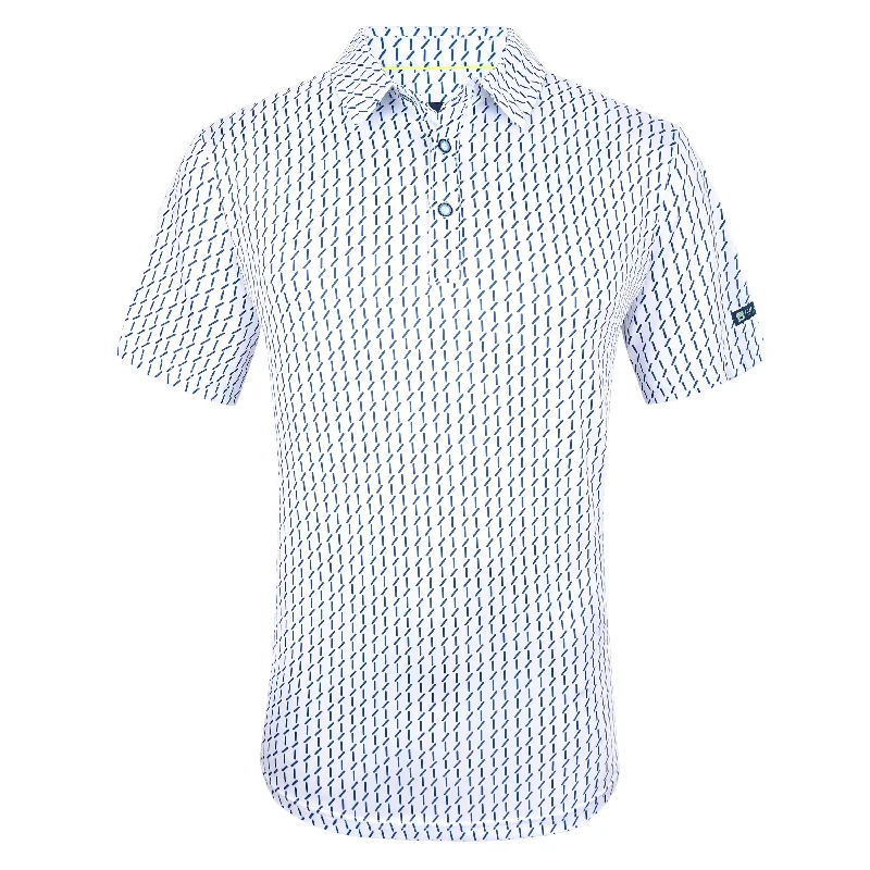 Modern Outfit Tom Baine Men's Performance Geometric Print Four-Way Stretch Golf Polo