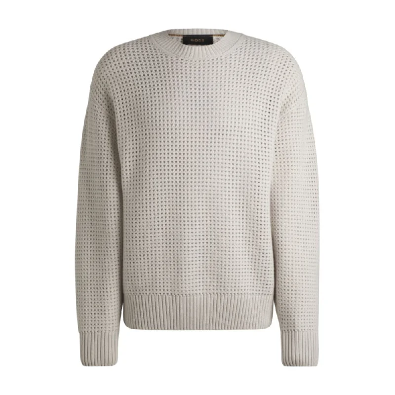 Business Casual Relaxed-fit sweater in structured wool and cashmere