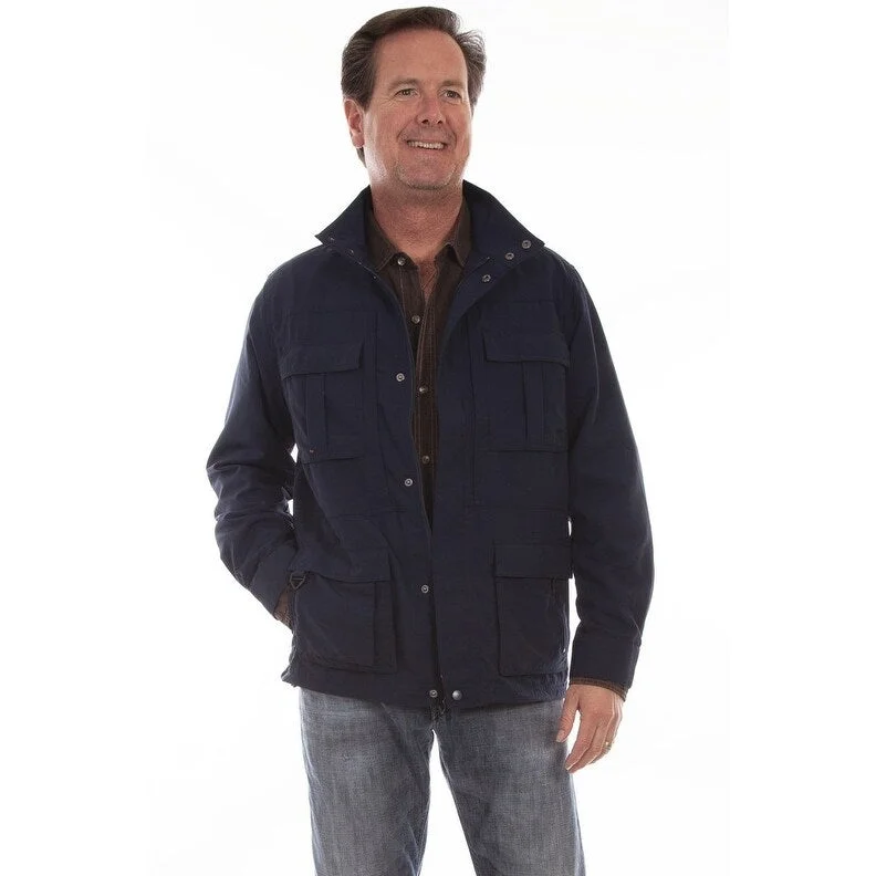 Trendy Look Scully Western Jacket Mens Multi Pocket Zip Front Nylon F0_5261