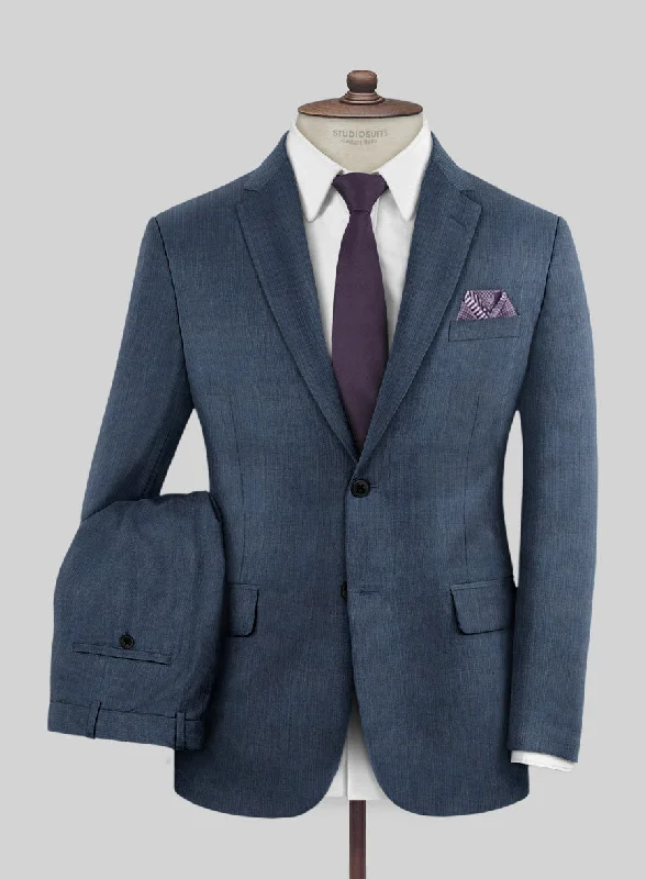 Relaxed Styles Scabal Londoner Rez Stripe Blue Wool Suit