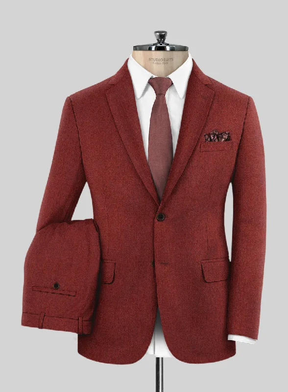 Cool Jackets Italian Plicio Auburn Wool Suit