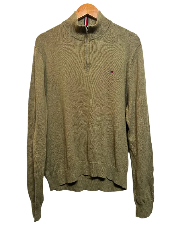 Outdoor Apparel Tommy Hilfiger Mens Terracotta Quarter Zip (Size L)