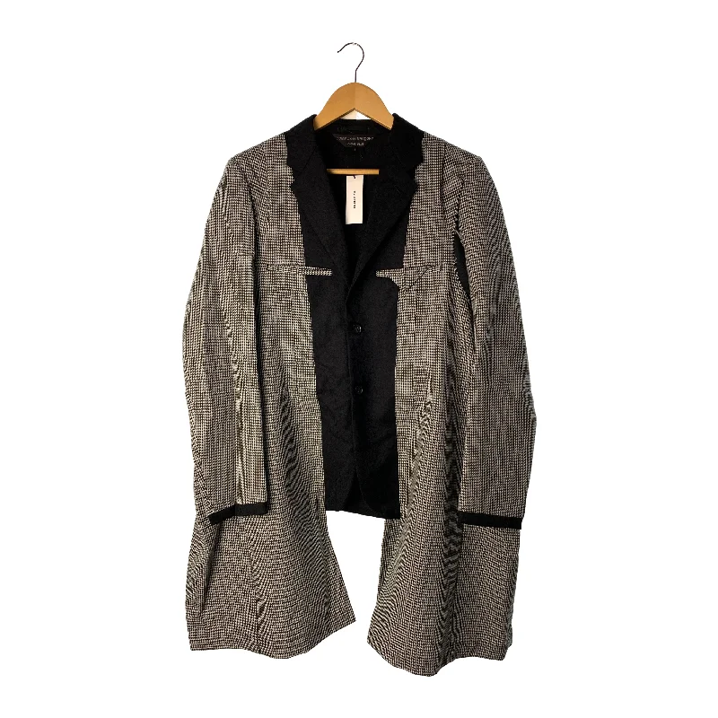 Warm Jackets COMME des GARCONS HOMME PLUS/Tailored Jkt/S/BLK/Wool/Houndstooth Check