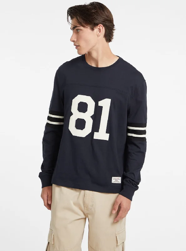 Modern Outfit Guess Jeans Long Sleeve Crew Neck Reg Striped Tee