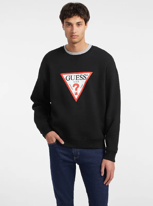 Classic Apparel Guess Jeans Black Iconic Logo Jumper