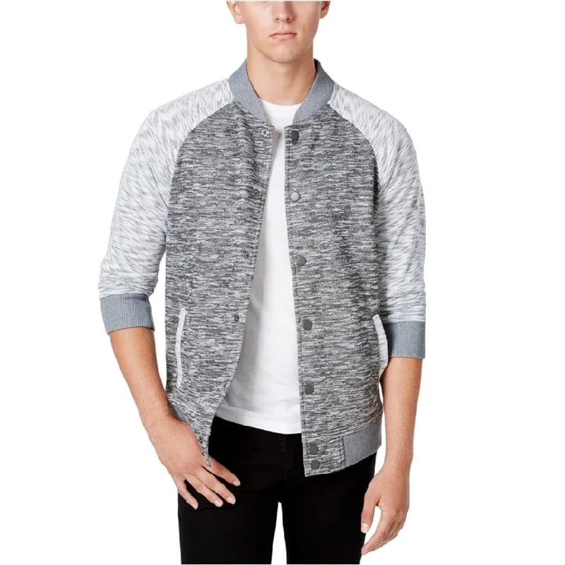 Relaxed Fit Ring Of Fire Mens Heathered Bomber Jacket