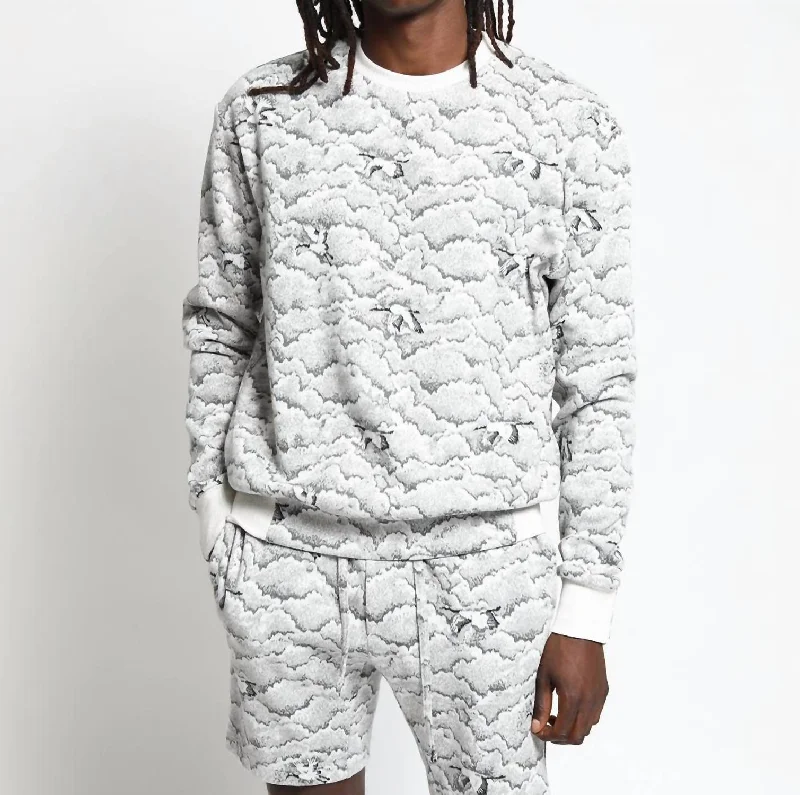Casual Shirts Atmosphere Hyper Reality Knit Crewneck Top In Cement