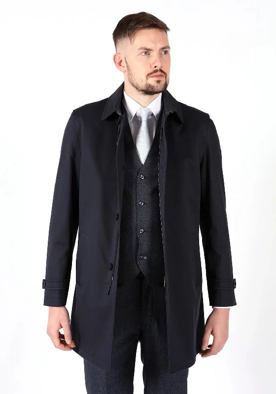 Herbie Frogg Rain Overcoat, Dark Navy