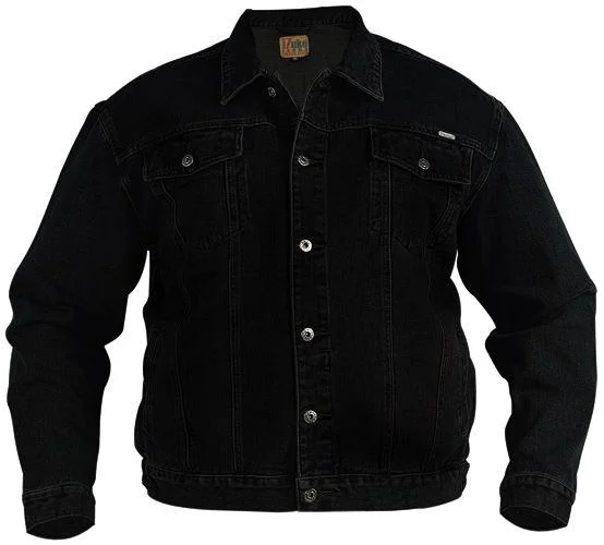 DUKE WESTERN STYLE TRUCKER DENIM JACKET IN BLACK CHEST SIZE 1XL TO 8XL