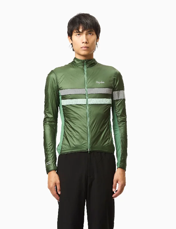 Rapha Men's Brevet Insulated Jacket - Dark Green/Pale Green