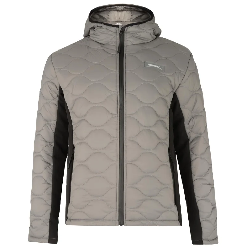 Slazenger Mens Big Size Chevron Quilted Jacket (Cash)