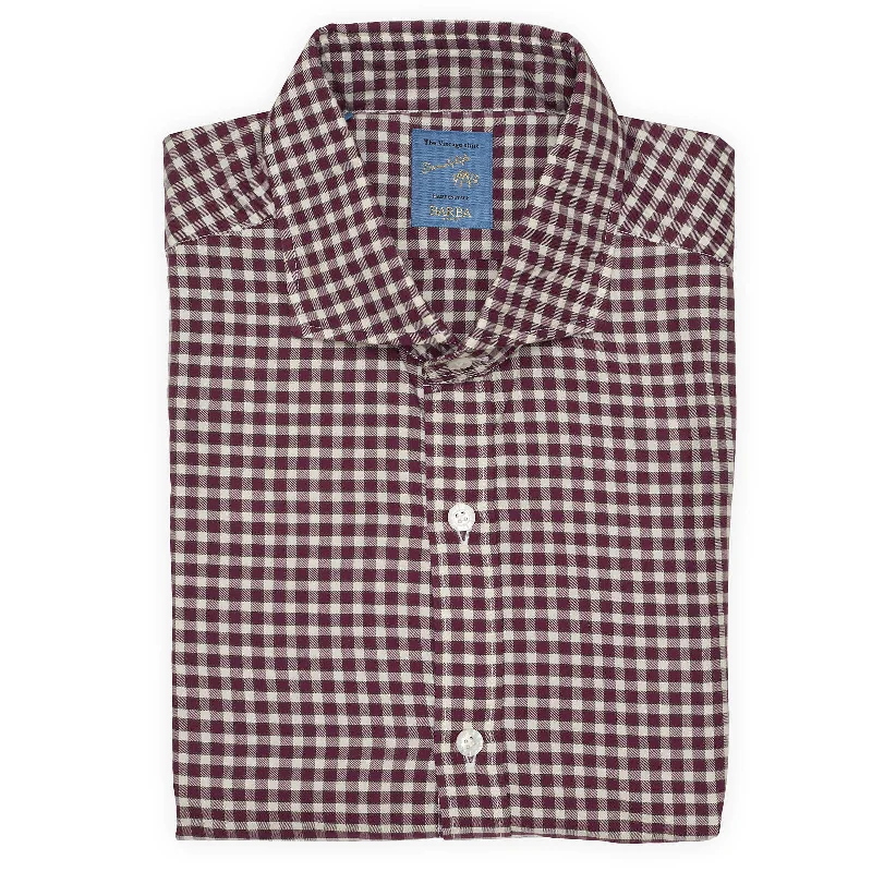 BARBA Napoli Dandylife "Vintage" Gingham Check Cotton Shirt EU 40 NEW US 15.75