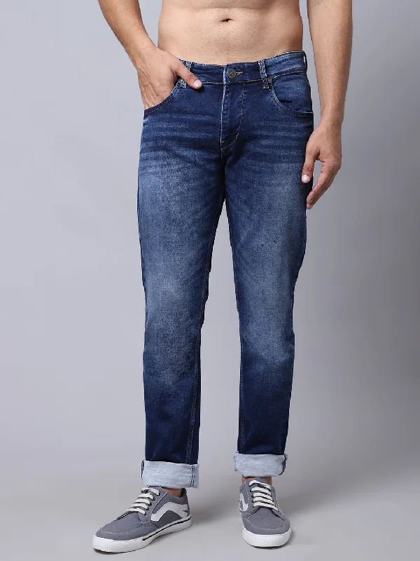 Men's Ultra Narrow fit Medium Fade Indigo Blue  Jeans