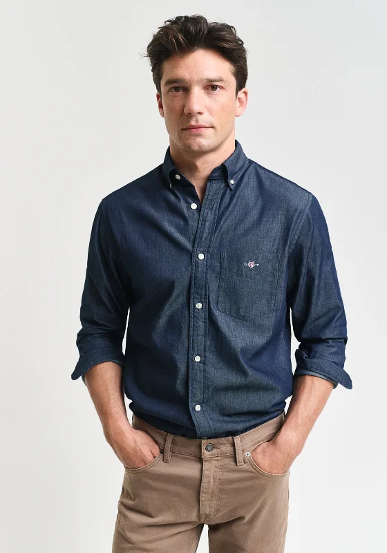 Gant Classic Regular Shirt, Dark Indigo