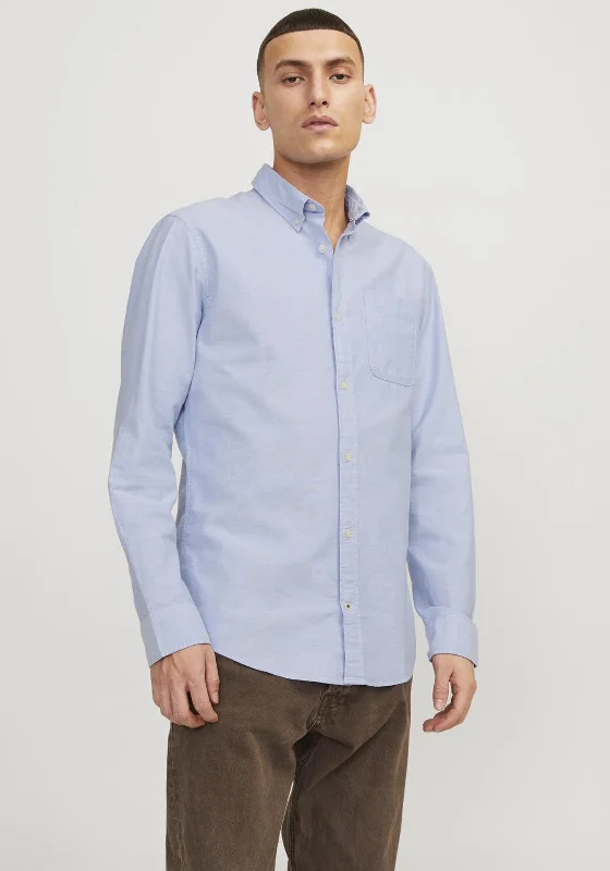 Jack & Jones Plain Oxford Shirt, Cashmere Blue