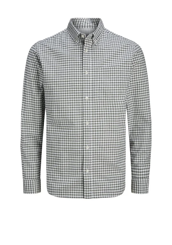 Jack & Jones Brook Oxford Shirt, Peat Green