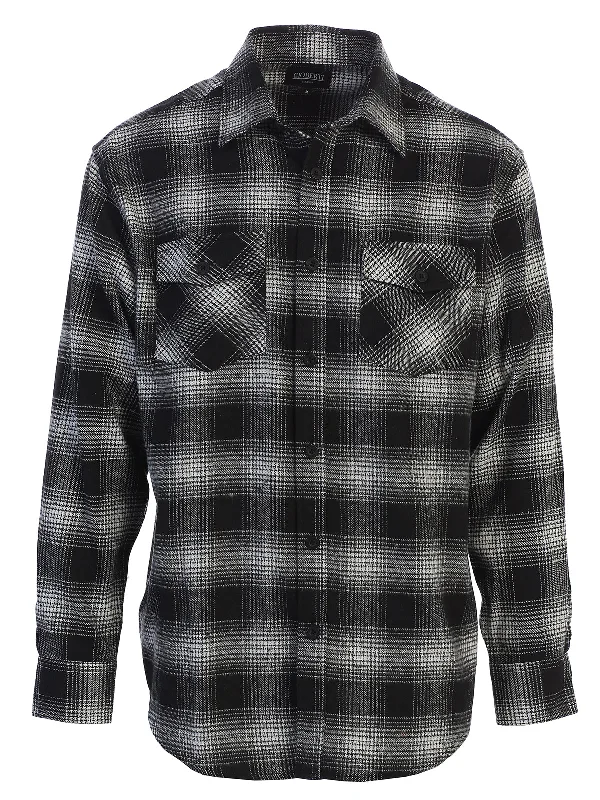 99 - Black/Thick White Plaid