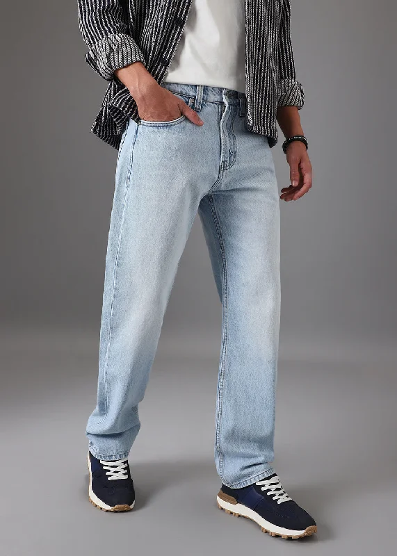 Mist Blue Straight Fit Denim