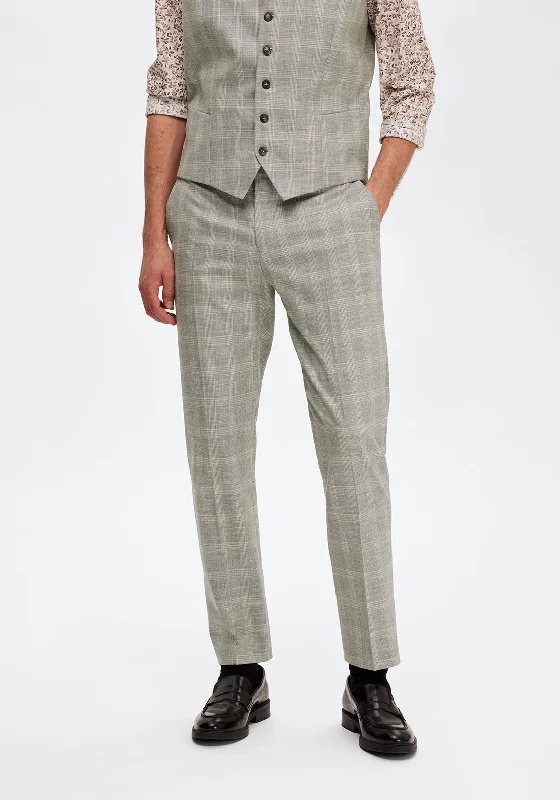 Selected Homme Neil Check Trousers, Sand