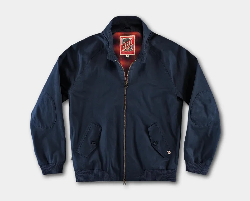 &SONS Rebel Harrington Jacket Navy