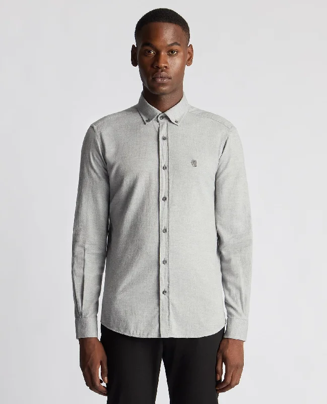 Tapered Fit Brushed Cotton Shirt