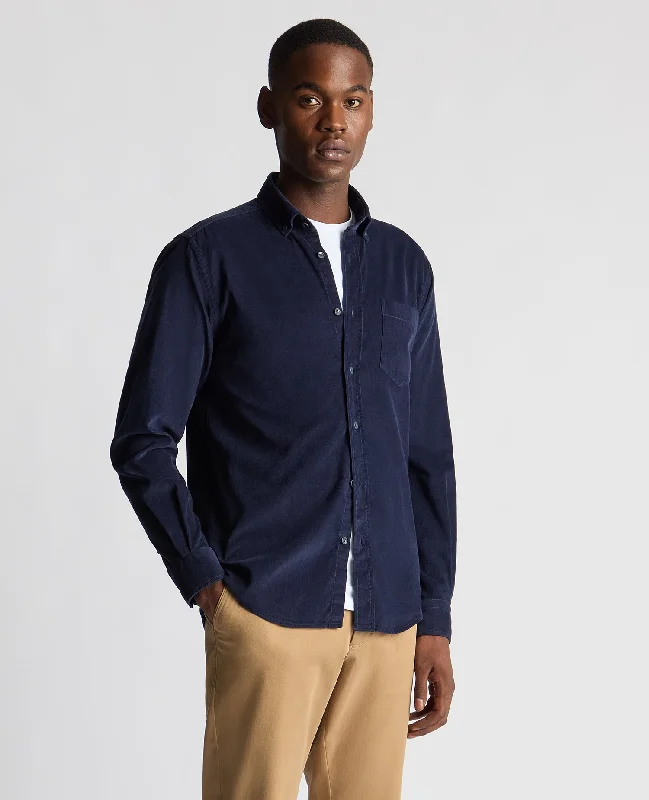 Tapered Fit Micro Corduroy Shirt