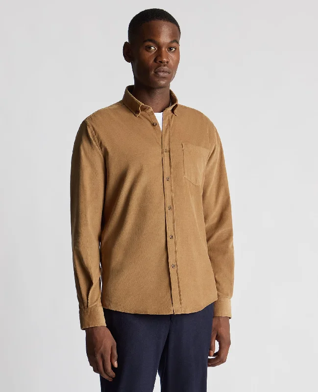 Tapered Fit Micro Corduroy Shirt