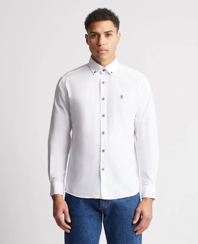 Tapered Fit Oxford Cotton Shirt