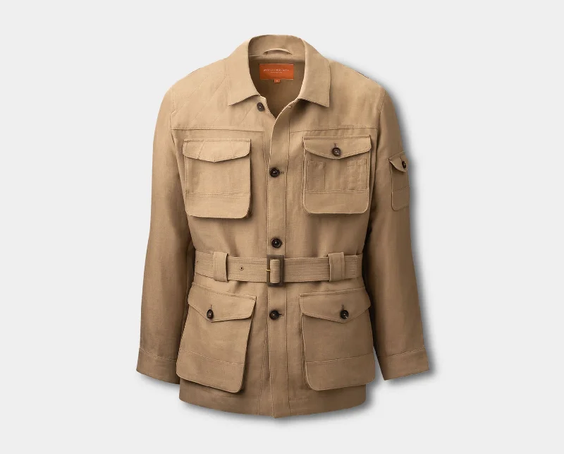 Linen Selous Safari Jacket in Hessian