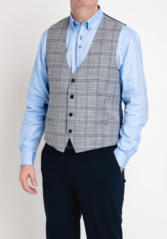 White Label Jasper Waistcoat, Grey & Navy