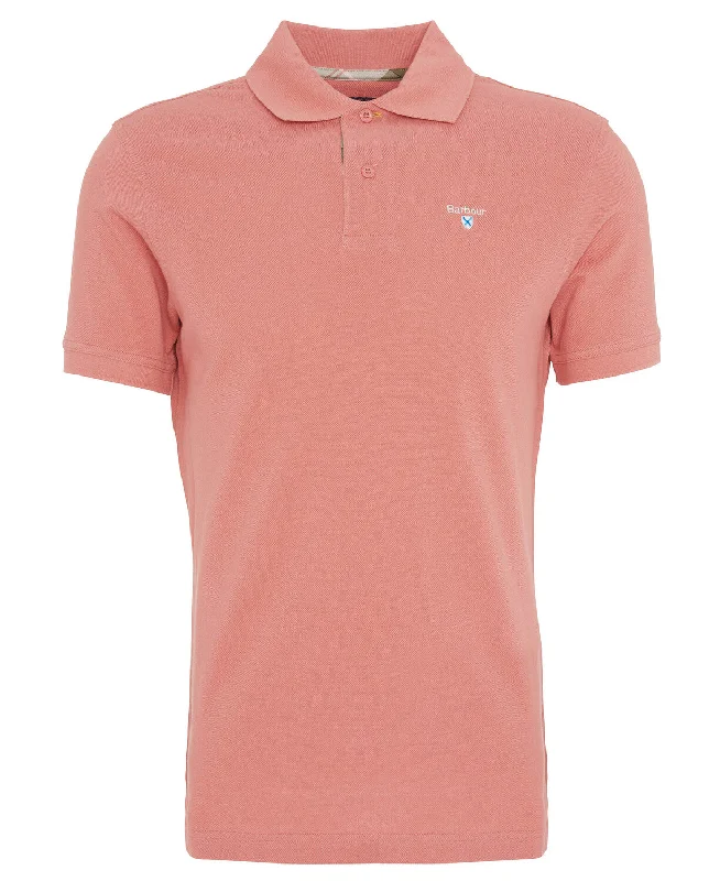 ID24472-Barbour Pink Tartan Pique Polo