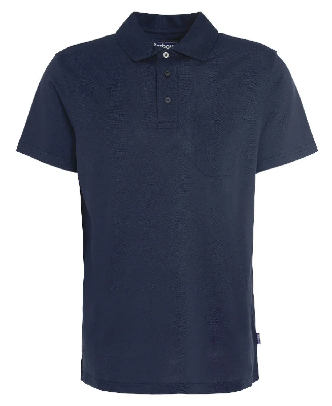 ID24476-Barbour Navy Mercerised Polo