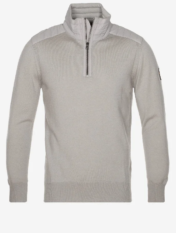 Kilmington Quarter Zip Jumper Chrome Grey