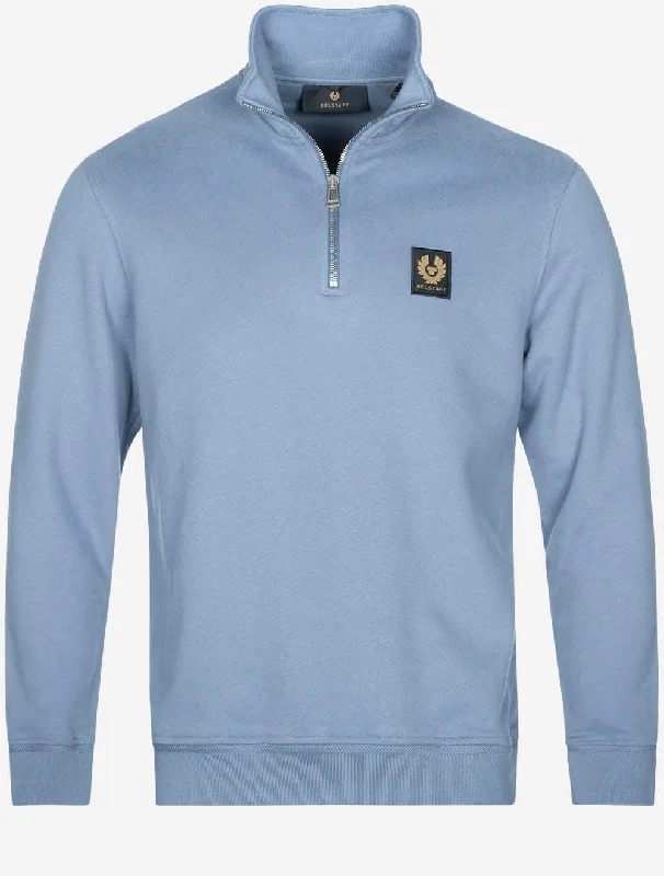 Quarter Zip Sweatshirt Blue Flint