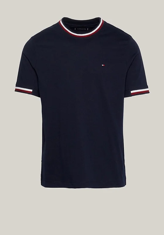 Tommy Signature Tipped T-Shirt, Desert Sky