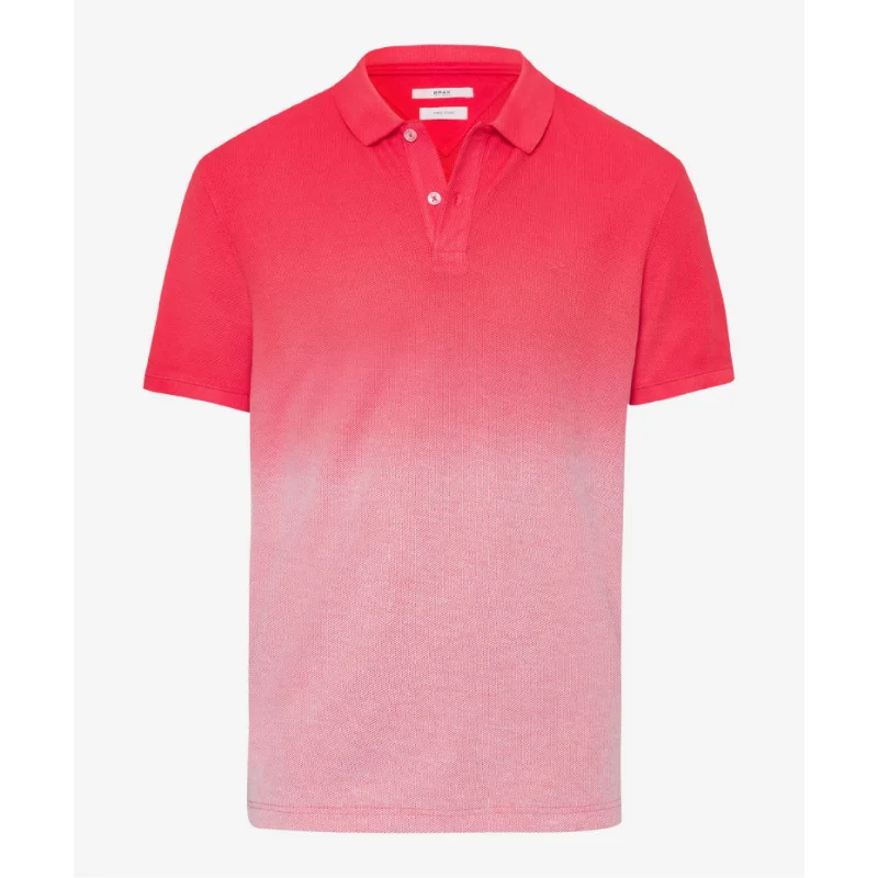 Brax Paulo Dip Dye Polo Shirt 22-5098 - Watermelon