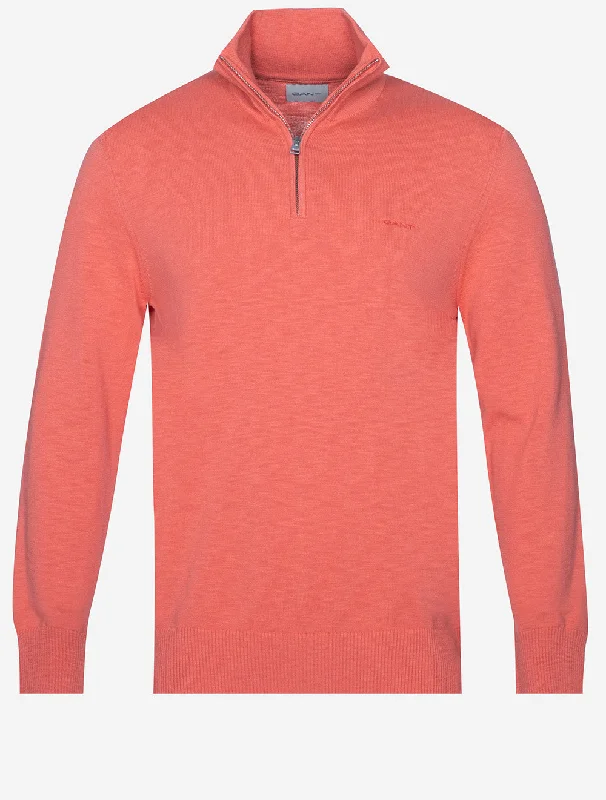 Cotton Flamme Half Zip Sunset Pink